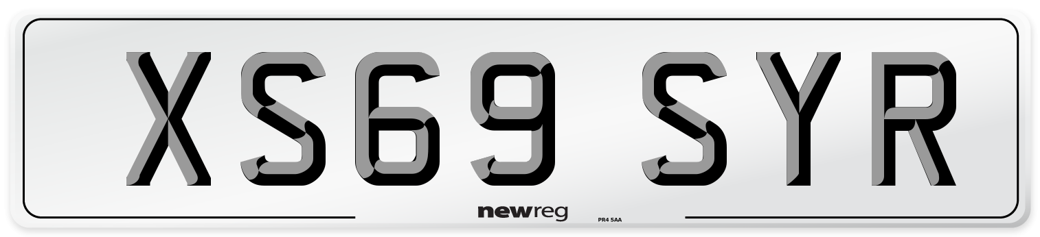 XS69 SYR Number Plate from New Reg